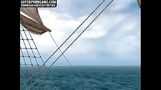 Hot 3D cartoon hunk getting fucked overwrought a pirate